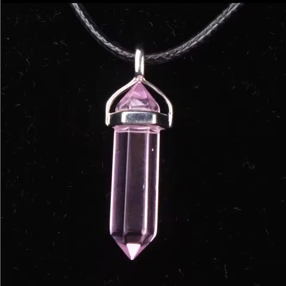Chakra Crystal - Rose Healing Quartz Pendant Necklaces - Picture 3 of 4